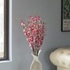 Uniquewise Peach Artificial Cherry Blossom Branch Stem for Home Decoration and Wedding Craft - 2 of 4