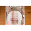 Design Imports  French Stripe Table Runner, Taupe/Red, 14X72" - 4 of 4