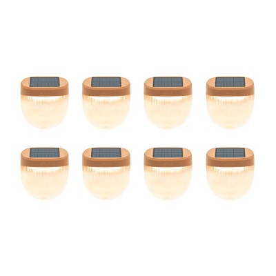 Vego Garden Rippled Solar Plastic Outdoor Wall Lights