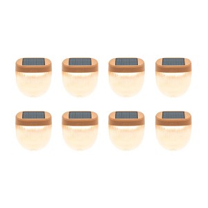 Vego Garden Rippled Solar Plastic Outdoor Wall Lights - 1 of 4