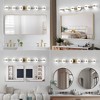 DAKAFUL Dimmable Bathroom Vanity Light,Vanity Fixtures Over Mirror with Glitter Acrylic Globe Shade,Led Wall Sconce for Bathroom/Bedroom - 3 of 4