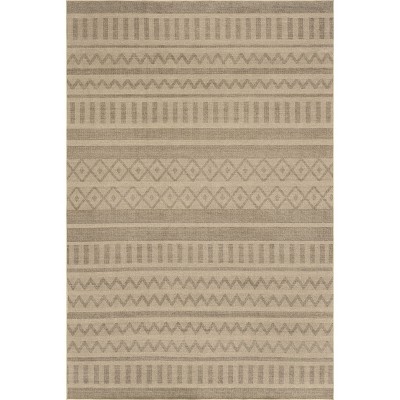 Nuloom Pattie Geometric Banded Easy-Jute Pet Friendly Machine Washable Area Rug, 4' x 6', Natural