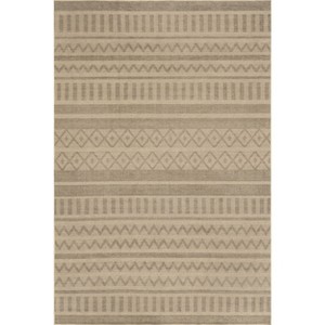 Nuloom Pattie Geometric Banded Easy-Jute Pet Friendly Machine Washable Area Rug, 4' x 6', Natural - 1 of 4