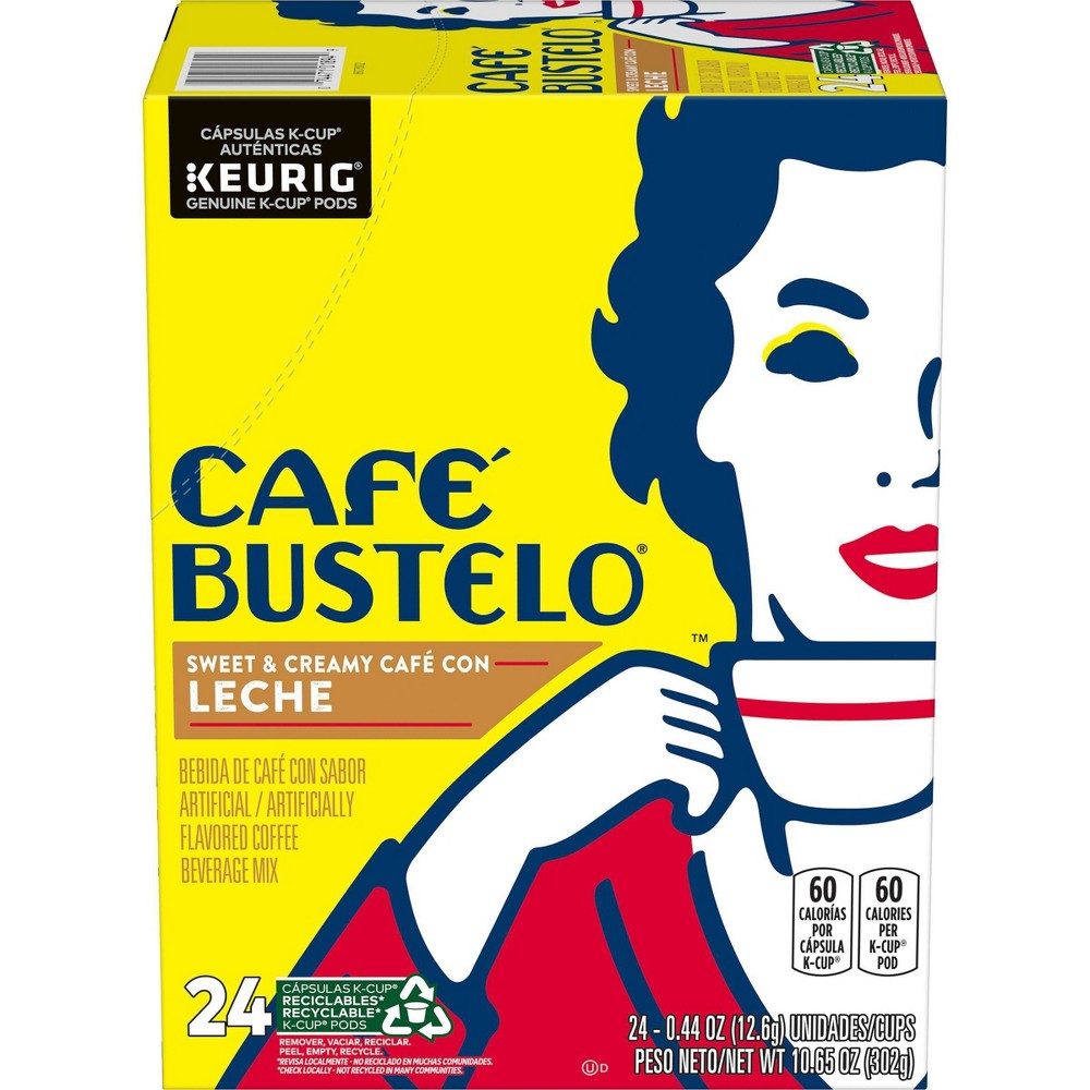 Photos - Coffee Cafe Bustelo CON LECHE Medium Roast  Pods - 24ct