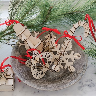 12 Days of DIY Laser-Cut Wood Ornaments Advent Calendar