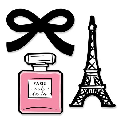 Big Dot of Happiness Paris, Ooh La La - Paris Themed DIY Shaped Baby Shower or Birthday Party Cut-Outs - 24 Count