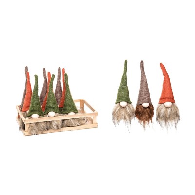 Gallerie II Autumn Gnome Crate Fall Ornaments, A/12