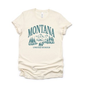 Simply Sage Market Women's Montana Forest Scene Short Sleeve Graphic Tee - 1 of 4