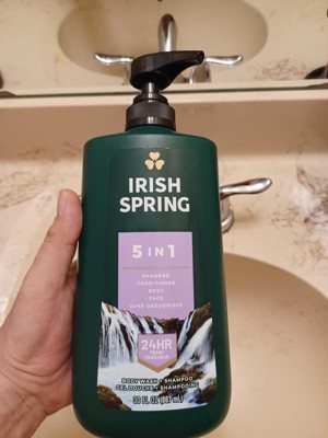 IRISH SPRING, 5in1, Shampoo, Conditioner, Bodywash, Facewash, 24 hour  Deodorizer, 591ml