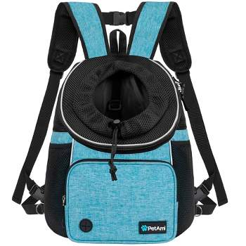 PetAmi Dog Front Carrier Backpack, Adjustable Pet Cat Puppy Chest Carrying Bag, Ventilated Hiking Camping Travel