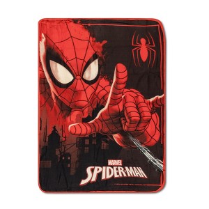 Silver Buffalo Marvel Spider-Man Web-Shooter Fleece Throw Blanket | 45 x 60 Inches - 1 of 4