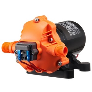 VEVOR 12V Diaphragm Pump, 3.5 GPM (13.25 L/min), 3-Chamber 12 Volt DC Water Pump with Automatic Pressure Switch 40-100 PSI Adjustable, 50 PSI - 1 of 4