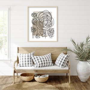 Amanti Art Drawn Flowers II by Alonzo Saunders Framed Wall Art Print - 1 of 4