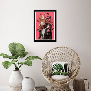 15" x 21" Flower Mind Surrealism Framed Wall Art Print Pink - Wynwood Studio: Bohemian, Inspirational Quotes - 1 of 4