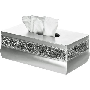 Creative Scents Brushed Nickel Rectangle Tissue Box - 1 of 4
