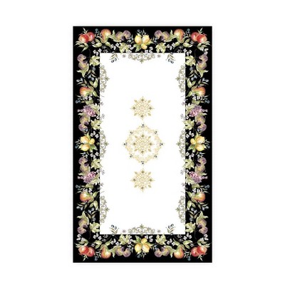 Tuscan Fruit Sketch 120" x 70" Rectangular Fabric Tablecloth