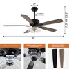 Parrot Uncle 52" Modern LED Ceiling Fan Light with Remote and Light - 3 of 4