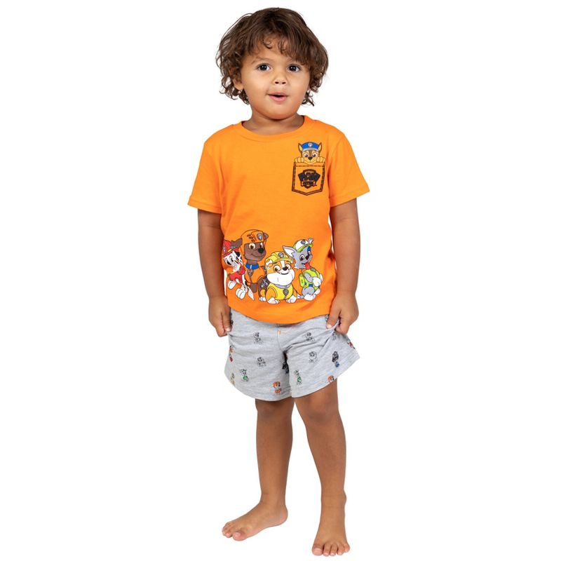 Paw Patrol Rocky Zuma Rubble T-Shirt and French Terry Shorts Outfit Set Toddler, 2 of 10