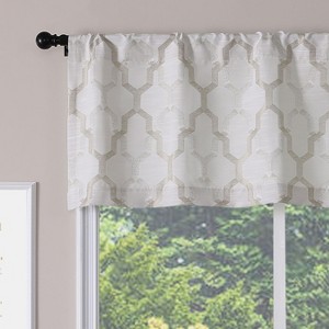 Kate Aurora Living Shabby Trellis Clover Rod Pocket Window Curtain Valances - 1 of 4