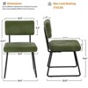 Aheaplus Dining Chairs Set of 2/4/6/8, Tufted Velvet Upholstered Metal Side Chair - 4 of 4