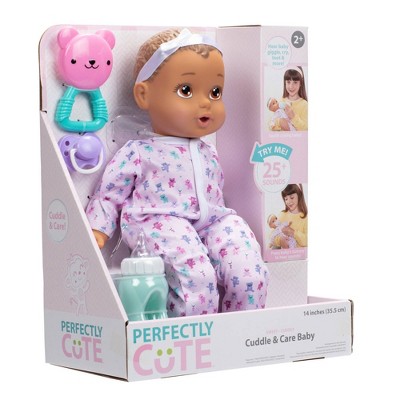 Perfectly Cute Cuddle and Care Baby Doll - Brown Eyes