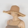 Anna-Kaci Wide Brim Straw Floppy Hat with Frayed Edges Lightweight Sun Protection for Beach Vacation Outdoor Travel Style - 3 of 4