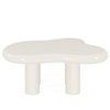 Lirago,Cloud-Shaped Coffee Table-Creamy White, Baking Finish, PVC Legs, Entertainment-Friendly Design - 3 of 4
