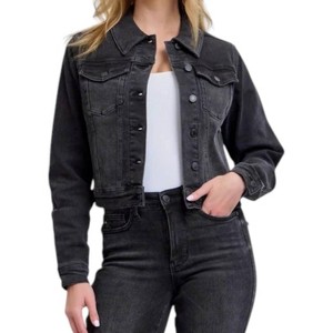 Women's Mid Length Denim Jacket - Judy Blue - 1 of 4