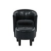 PU Leather Barrel Chair with Ottoman, Rounded Back and Semi-Circular Ottoman, Leg Modern Comfortable Design - 2 of 4