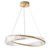 LamQee Gold Modern Crystal Chandelier Round Pendant Adjustable For Use in Bedrooms, Dining Rooms, Foyers, Kitchens, Living Rooms - 2 of 4