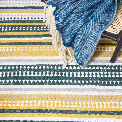 Ivory Coast Hand-Woven Cotton Flatweave 3' x 5' Rug