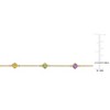 EVERLY JEWELRY | 10k Yellow Gold 3/4 CT TGW Citrine Peridot Swiss Blue Topaz Rhodolite Amethyst Bracelet With Chain,7 inch - 2 of 4