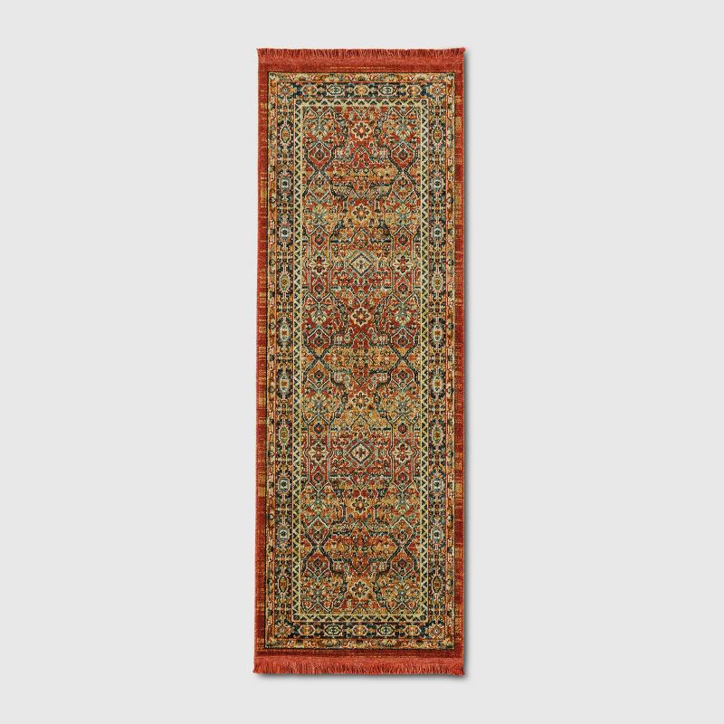 Damask Woven Persian with Fringe Rug - Threshold&#153;, 1 of 6