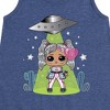 LOL Surprise! Astro Alien Doll Graphic Sleeveless Aline Dress - Heather Navy - Medium - 2 of 4