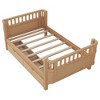 Kumasinova Twin/Full Size Bed Frame for Kids,Wood Low Profile Platform Bed with 2 Storage Drawers,Safety Rails for Bedroom,No Box Spring Needed - 3 of 4