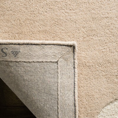 Light Beige and Ivory Hand-Tufted Wool Area Rug, 8' x 10'