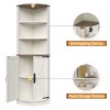 64.8" Farmhouse Corner Cabinet with Barn Doors & Storage Shelves - 4 of 4