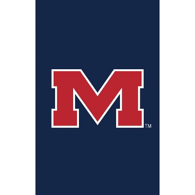 Evergreen University of Mississippi House Applique Flag- 28 x 44 Inches Indoor Outdoor Sports Decor