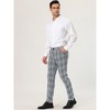 Lars Amadeus Men's Dress Plaid Formal Slim Fit Printed Business Checked Trousers - 4 of 4