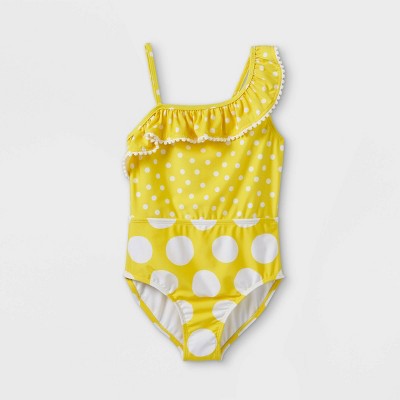 Girls' Polka Dot One Piece Swimsuit - Cat & Jack™ Yellow