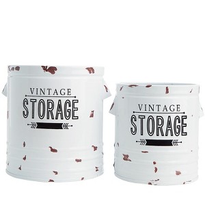 The Lakeside Collection Set of 2 Vintage Storage Canisters - 1 of 4