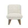 Sapphtopaz Armless Accent Chair Wood Frame Lounge Chair Modern Living Room Chair Comfy Chair for Living Room - 3 of 4
