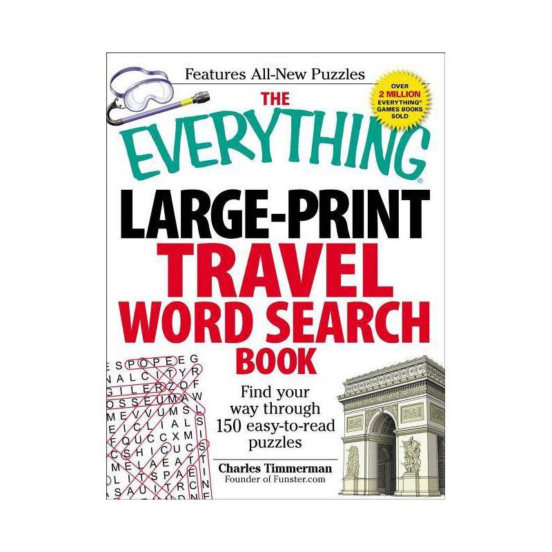 The Everything Large-Print Travel Word Search Book - (Everything(r)) Large Print by  Charles Timmerman (Paperback), 1 of 2