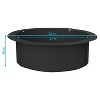 Sunnydaze Outdoor Heavy-Duty Steel Portable Above Ground or In-Ground Round Fire Pit Liner Ring - 27" - Black - image 3 of 4