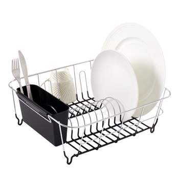 Chrome Plated Steel 2-Piece Small Dish Drainer by Sweet Home Collection™