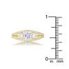 Slickblue Goldtone 1.45ct CZ Trio Ring, Modern Classic Style with Prong Setting, Clear Stones for Women, Size 5-10 - 3 of 4