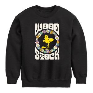 Boys' - Peanuts - Retro Floral Woodstock Graphic Long Sleeve Fleece Sweatshirt - 1 of 4