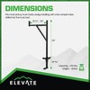 Elevate Outdoor Truck Ladder Rack Adjustable Steel Pickup Cargo Carrier, Black - 4 of 4