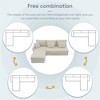 87" Modern Corduroy Upholstered L-Shaped Sectional Sofa with Reversible Chaise - 2 of 4