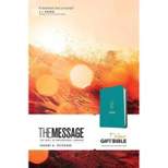 The Message Deluxe Gift Bible (Leather-Look, Hosanna Teal) - by  Eugene H Peterson (Leather Bound)
